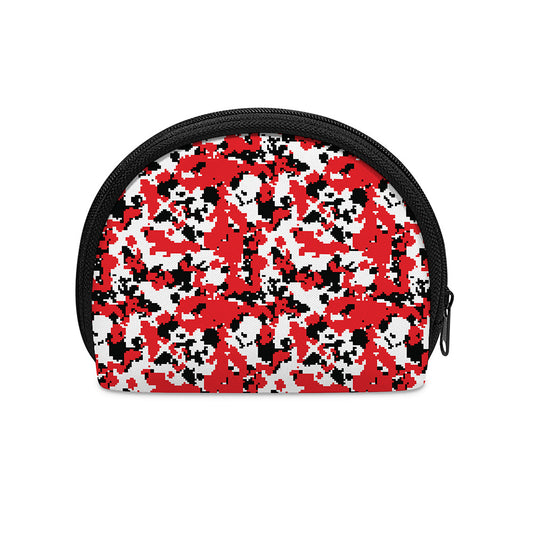 Red White And Black Digital Camo Print Coin Purse