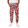 Red White And Black Digital Camo Print Cotton Sweatpants