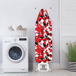 Red White And Black Digital Camo Print Ironing Board Cover