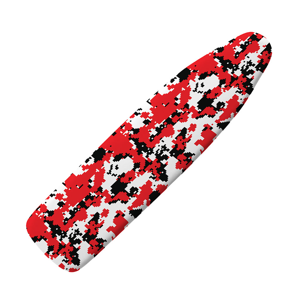 Red White And Black Digital Camo Print Ironing Board Cover