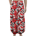 Red White And Black Digital Camo Print Lantern Pants
