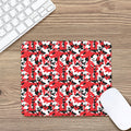 Red White And Black Digital Camo Print Mouse Pad