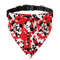 Red White And Black Digital Camo Print Over The Collar Dog Bandana