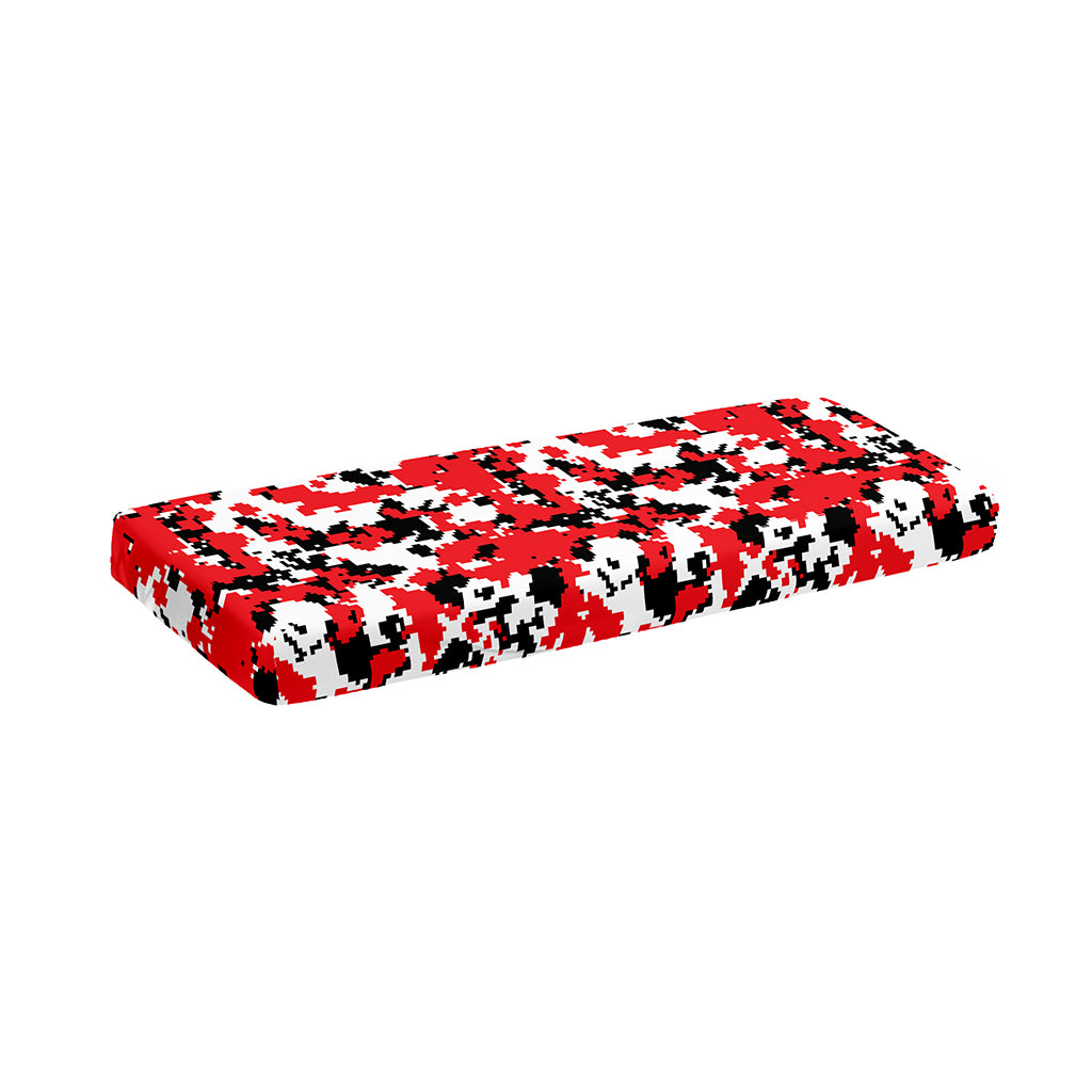 Red White And Black Digital Camo Print Piano Keyboard Cover