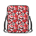 Red White And Black Digital Camo Print Rectangular Crossbody Bag