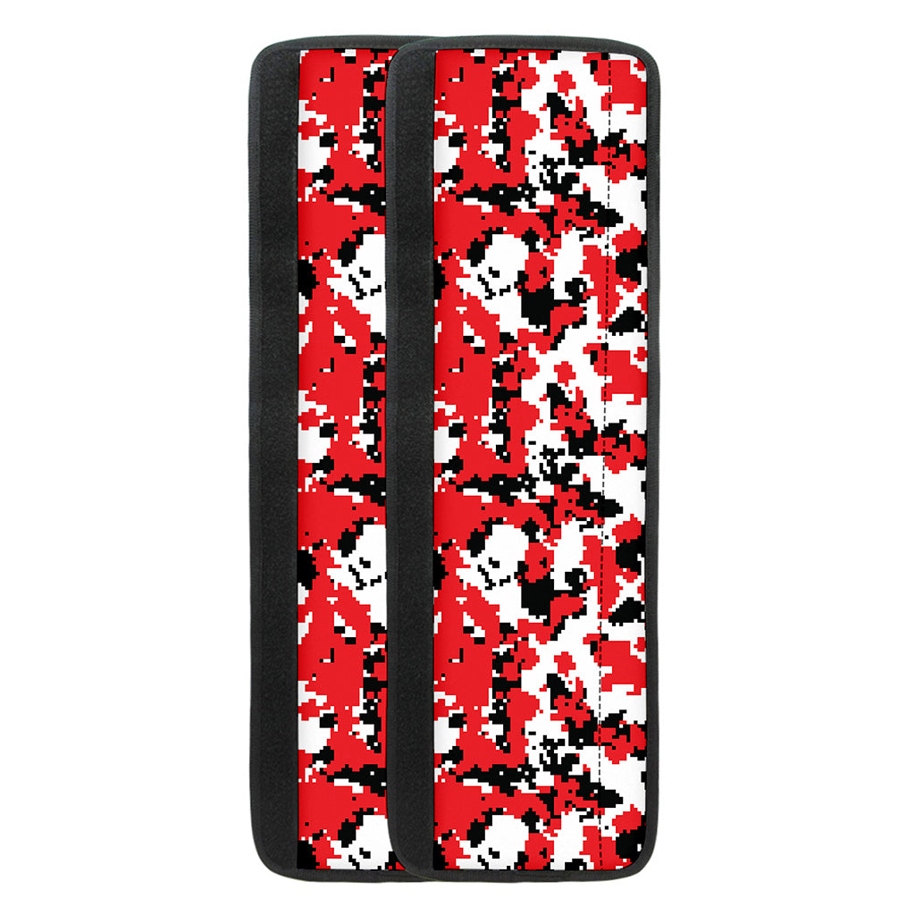 Red White And Black Digital Camo Print Refrigerator Handle Covers