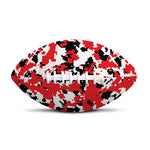 Red White And Black Digital Camo Print Rugby Ball