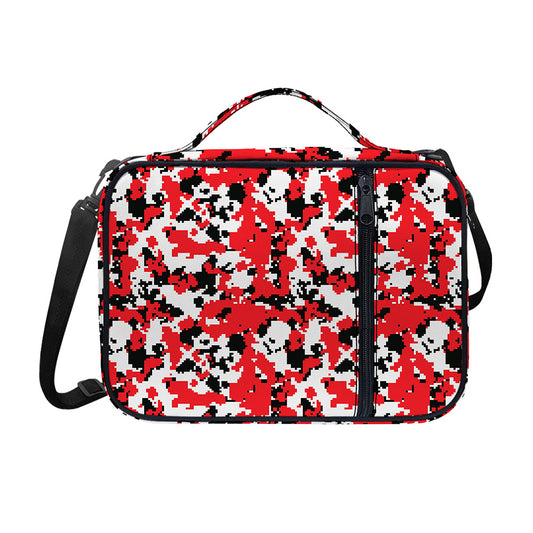 Red White And Black Digital Camo Print Shoulder Strap Bible Bag