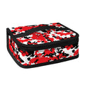 Red White And Black Digital Camo Print Small Lunch Bag