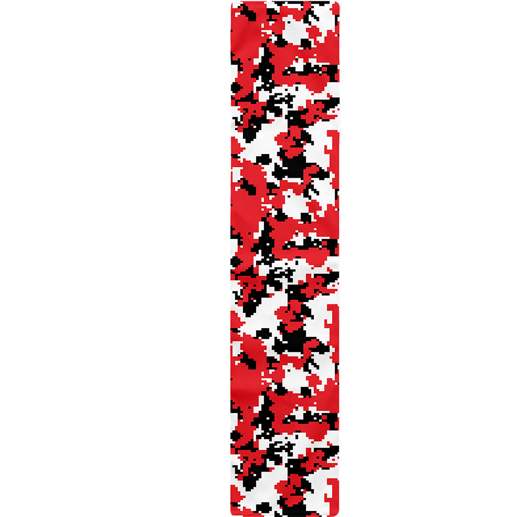 Red White And Black Digital Camo Print Table Runner