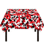 Red White And Black Digital Camo Print Tablecloth