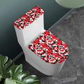 Red White And Black Digital Camo Print Toilet Lid And Tank Cover Set