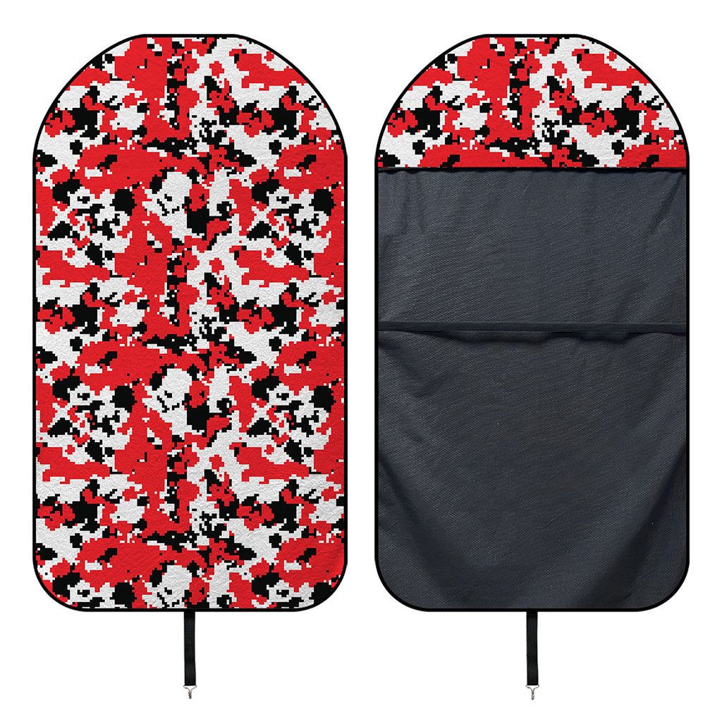 Red White And Black Digital Camo Print Waterproof Car Seat Cover