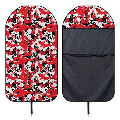 Red White And Black Digital Camo Print Waterproof Car Seat Cover