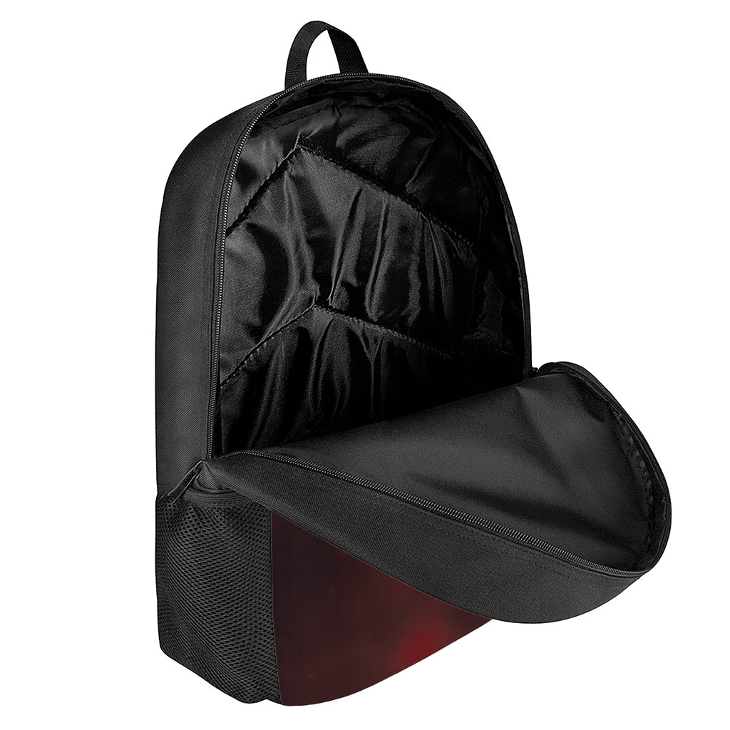 Red Wine Print 17 Inch Backpack