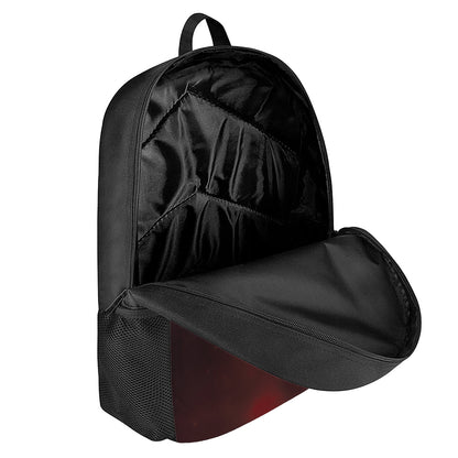 Red Wine Print 17 Inch Backpack