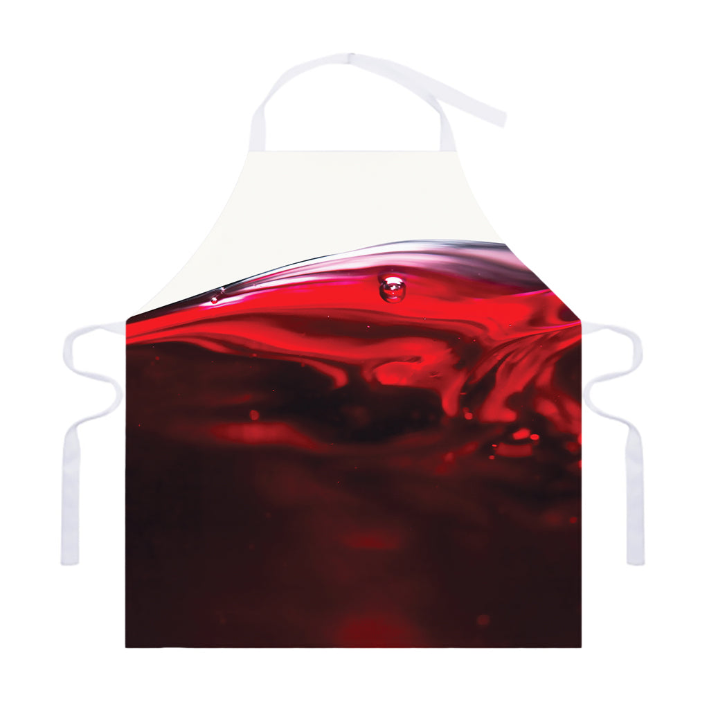 Red Wine Print Adjustable Apron