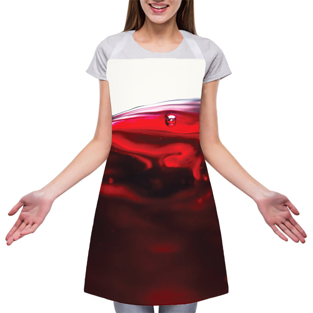 Red Wine Print Adjustable Apron