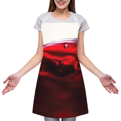 Red Wine Print Adjustable Apron