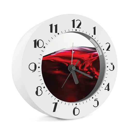 Red Wine Print Alarm Clock