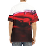 Red Wine Print Aloha Shirt