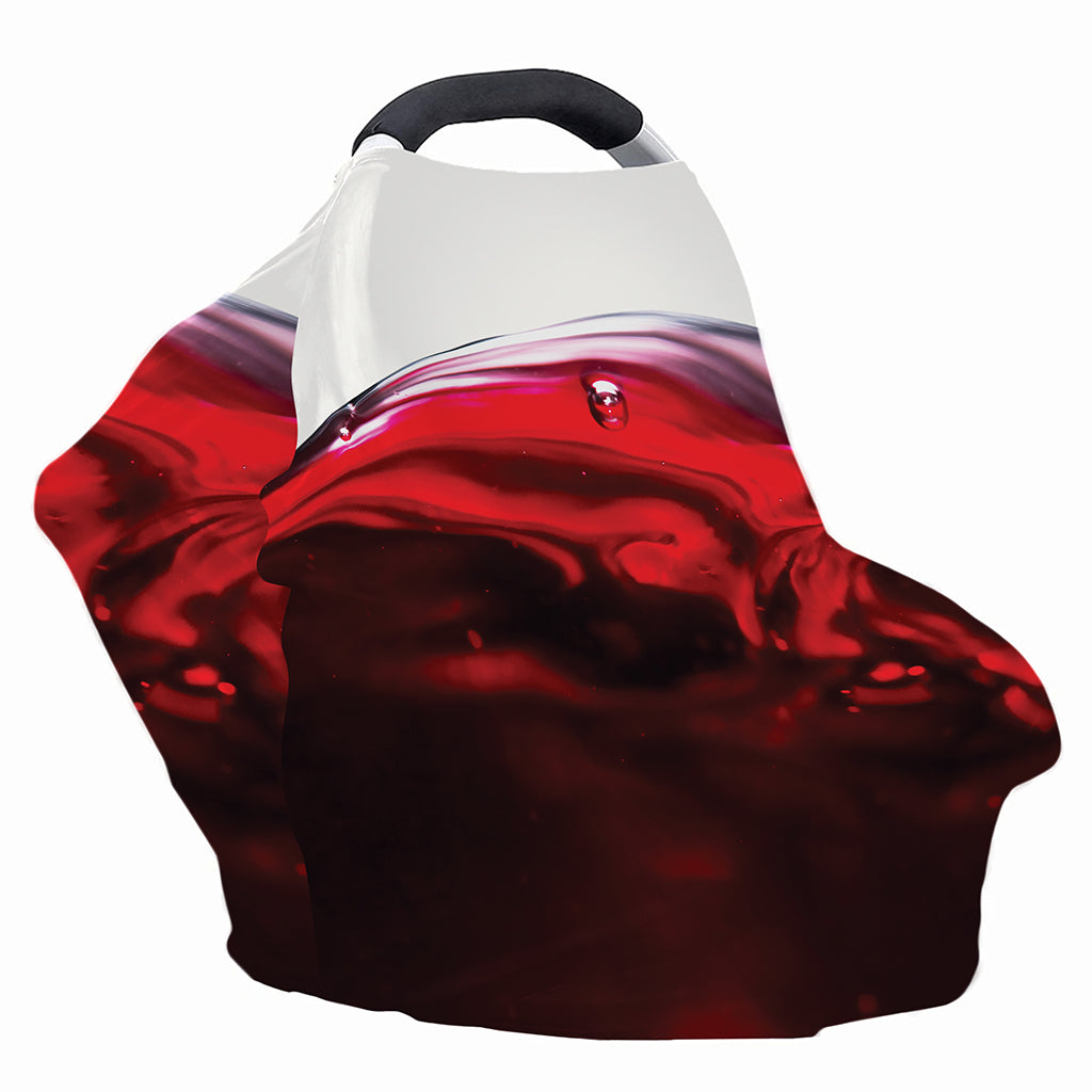 Red Wine Print Baby Seat Cover
