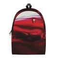 Red Wine Print School Backpack