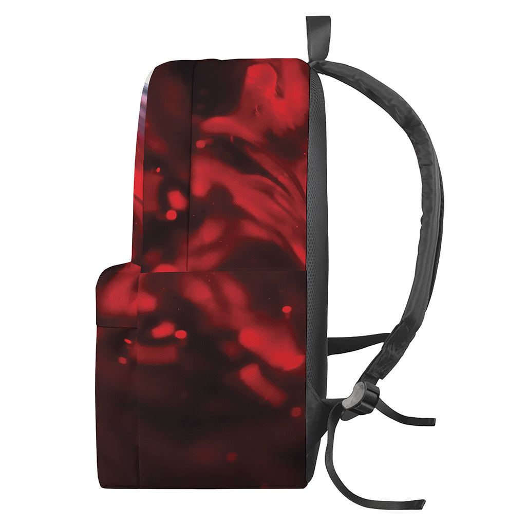 Red Wine Print Backpack