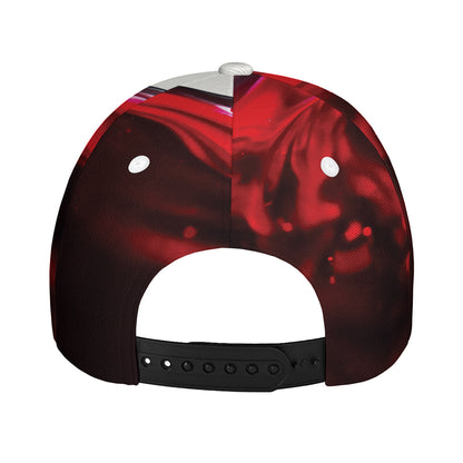 Red Wine Print Baseball Cap