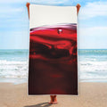 Red Wine Print Beach Towel