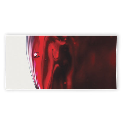 Red Wine Print Beach Towel