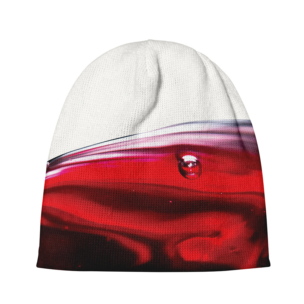 Red Wine Print Beanie