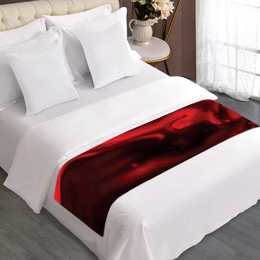 Red Wine Print Bed Runner