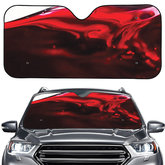 Red Wine Print Car Windshield Sun Shade