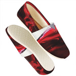 Red Wine Print Casual Shoes