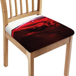 Red Wine Print Chair Cushion Cover