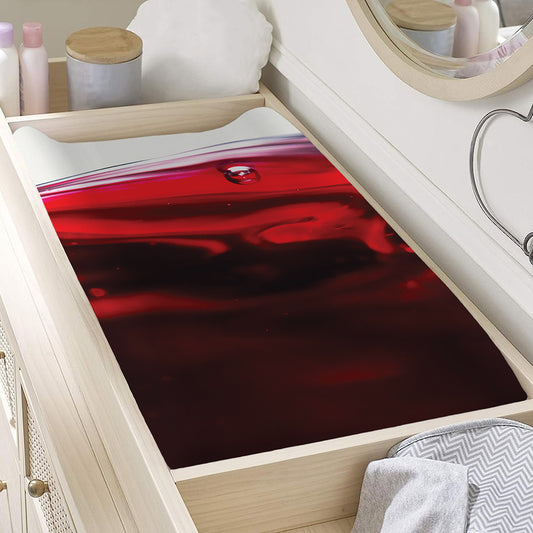 Red Wine Print Changing Pad Cover