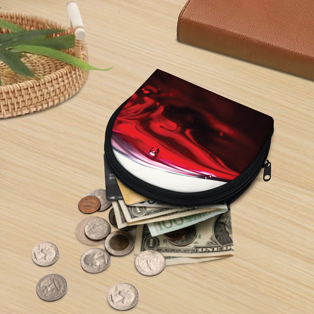 Red Wine Print Coin Purse