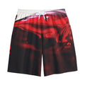 Red Wine Print Cotton Shorts