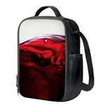 Red Wine Print Crossbody Lunch Bag