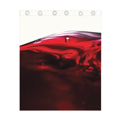 Red Wine Print Curtain