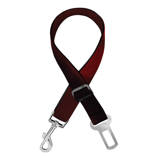 Red Wine Print Dog Seat Belt