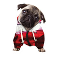 Red Wine Print Dog Zip Up Hoodie