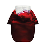 Red Wine Print Dog Zip Up Hoodie