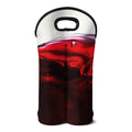 Red Wine Print Double Neoprene Wine Tote