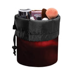 Red Wine Print Drawstring Makeup Bag