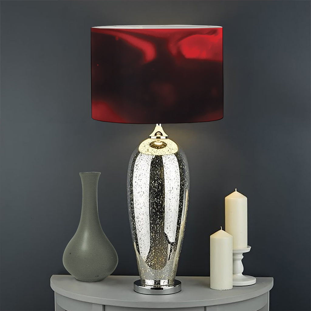 Red Wine Print Drum Lamp Shade