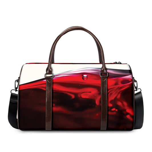 Red Wine Print Duffle Bag