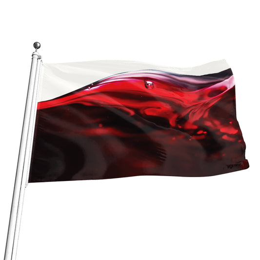 Red Wine Print Flag