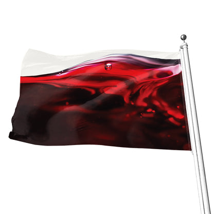 Red Wine Print Flag